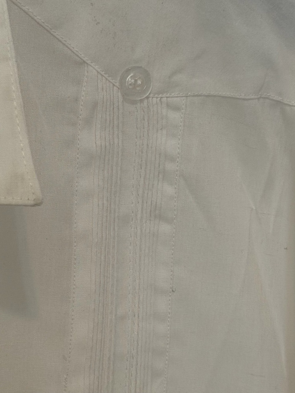 Guayabera Authentica White Embroidered 4-Pocket Guayabera Shirt Men’s Size 44 - Picture 7 of 10